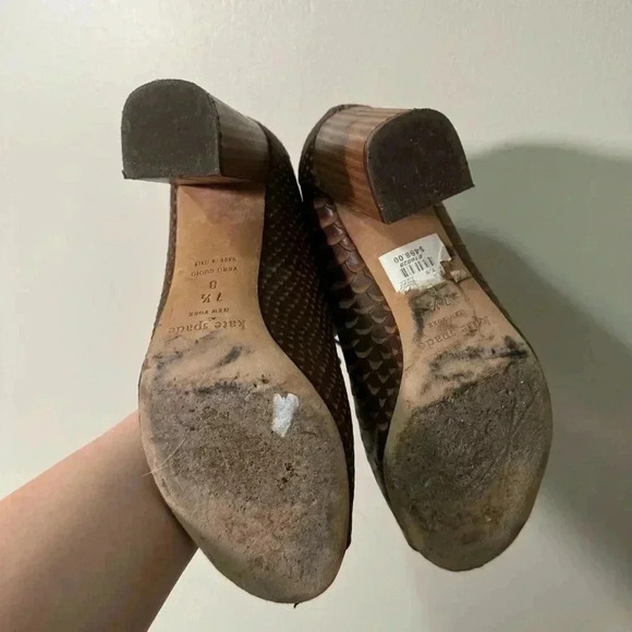 Kate spade lace up genuine leather heel booties 7.5 - Picture 5 of 8